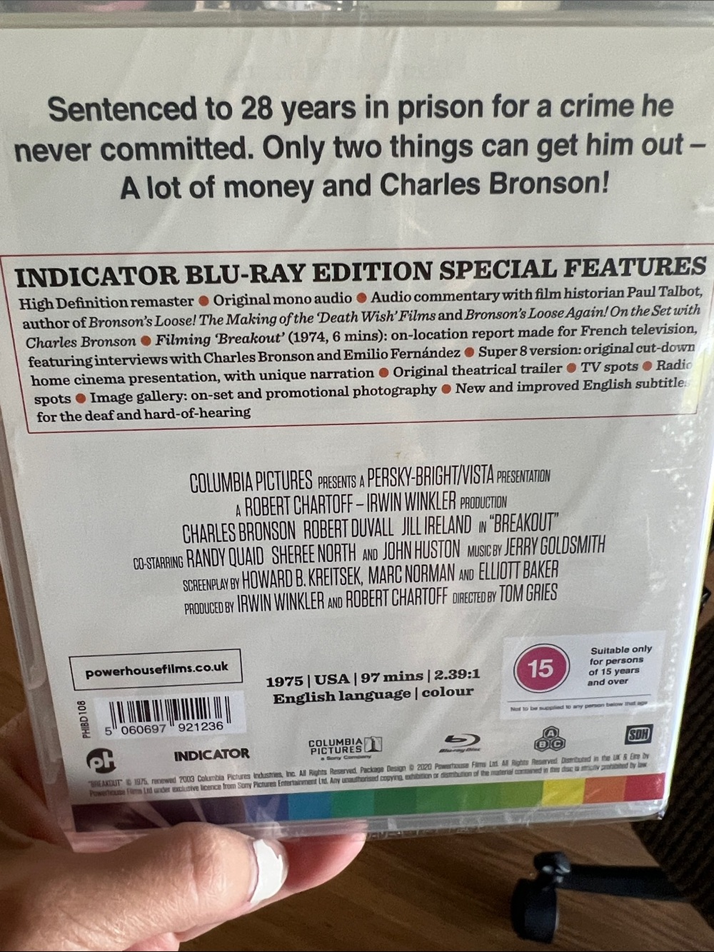 #1949**Charles Bronson Breakout Blu-ray - White with Multicolor Artwork - Picture 3 of 10